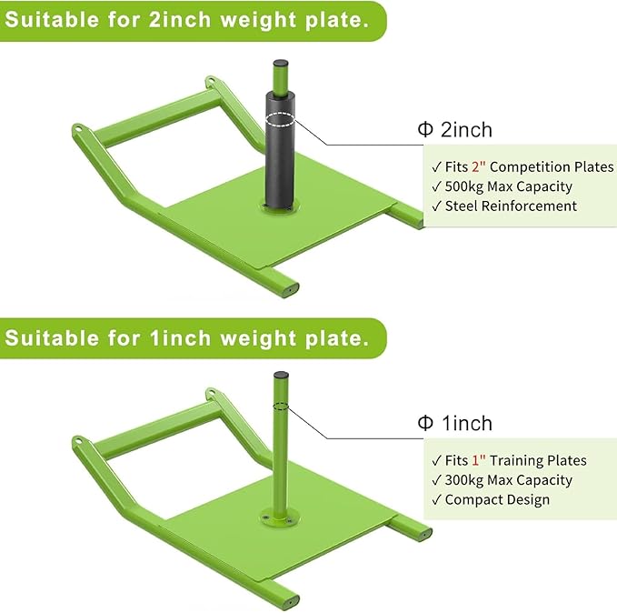 Kipika Weight Sled, Workout Sled, Fitness Strength Training Sled, Speed Training Sled for Athletic Exercise, Speed Improvement, Easily Through Obstacles, Suitable for 1" & 2" Weight Plate
