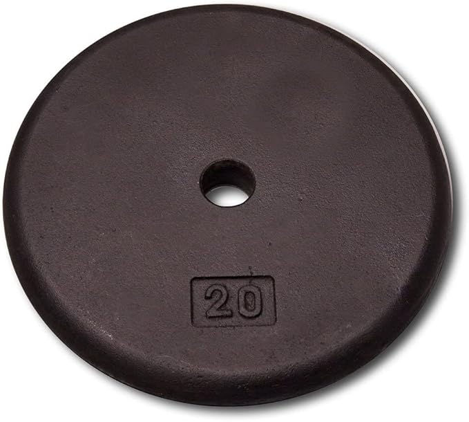 Body-Solid Standard Black Iron Weight Plate - Perfect for Strength Training, Home Gym, and Barbell Workouts - Fits 1" Bars