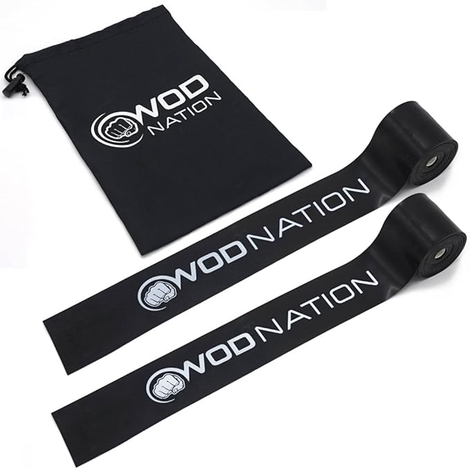WOD Nation Muscle Floss Bands Recovery Band for Tack and Flossing Sore Muscles and Increasing Mobility : Stretch Band Includes Carrying Case