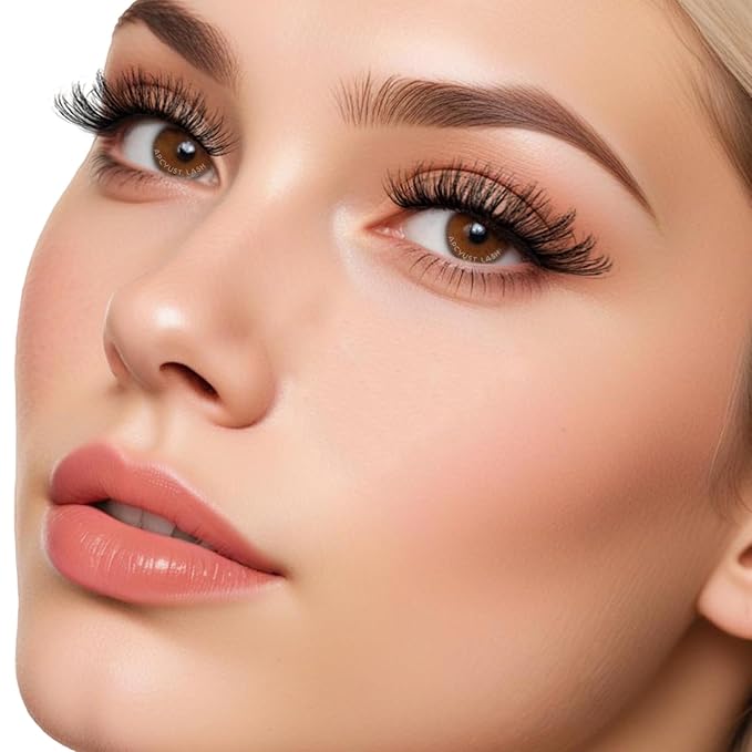 Lashes False Wispy Eyelashes Natural Cat Eye Lash Strips 10 Pairs Fake Mink Eyelash Pack 8-15mm Natural Look Fluffy Strip Lashes Clear Band Easy Eyelashes for Beginners with Cluster Looking