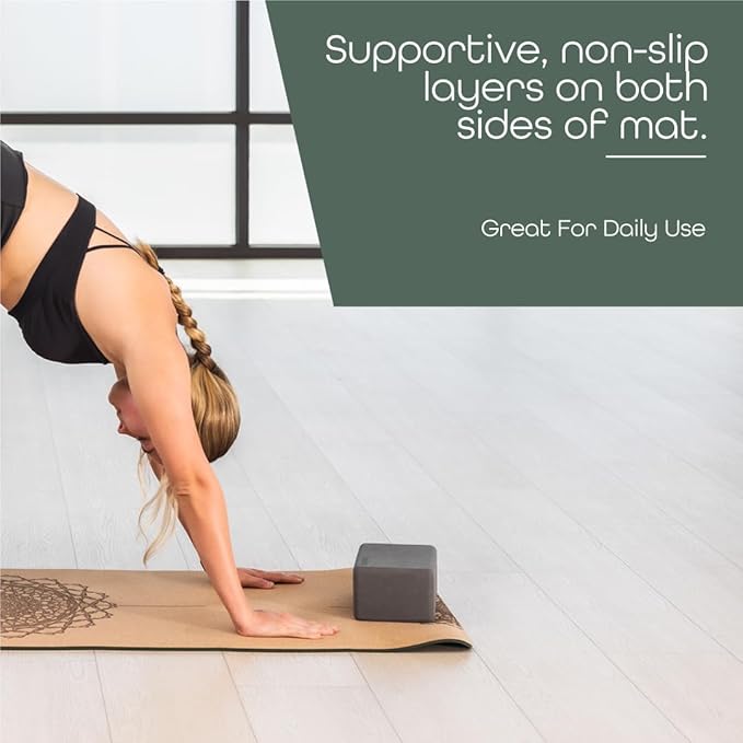 Workout Mat with Strap Carrier- Yoga Mat- Lightweight Exercise Mat- Thick Yoga Mats For Home Workout & Gym- Non-slip Texture Mat For Exercise- 6mm, 72"x24" Workout Mat by Fitby