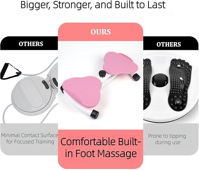 Waist Twisting Machine Fitness Tool, waist twister, 330LBS Capacity & 20dB Ultra-Quiet, Anti-Slip Home Gym Workout Equipment for Women Belly Fat