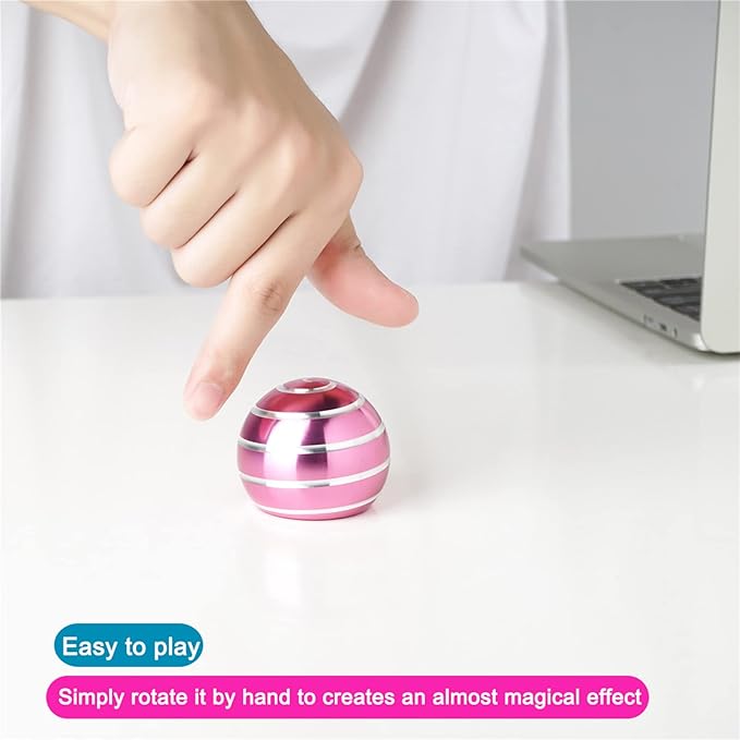 Desk-Fidget-Toys for Kinetic-Toy: Cool-Gadgets Cool-Stuff for Kid Children Teen Adult, Spinning 180 Seconds, Stress Relief Toy for Optical-Illusion Gift for Office School Home Women Men Christmas