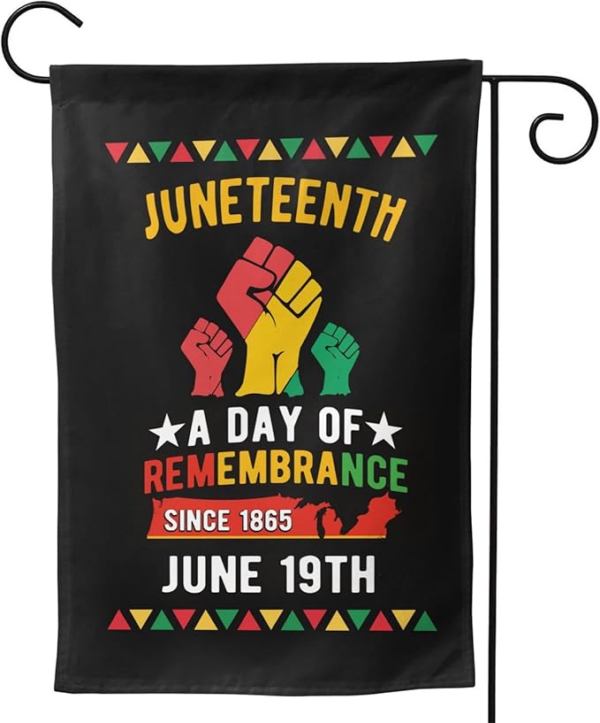 Juneteenth Garden Flag – 12.5x18 Inch Outdoor juneteenth Decorations Banner, african american flags Yard Decor,Black History Month Freedom Day Gift