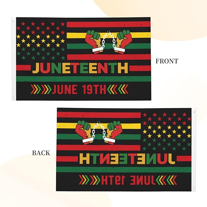 Juneteenth Flag for outside 3x5 Ft juneteenth decorations outdoor african american flag Farmhouse Yard Indoor/Outdoor Banner Decor Gifts