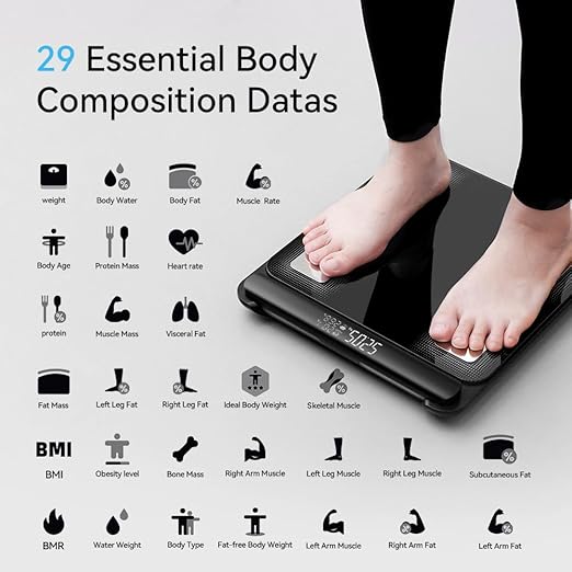 Fitdays Smart Body Fat Scale | Advanced 8-Electrode Technology for BMI/20+ Body Metrics | Full-Color LED & High Precision | Bathroom Weight Scale for Fitness/Weight Loss (FG2202WB+ER307PINK)