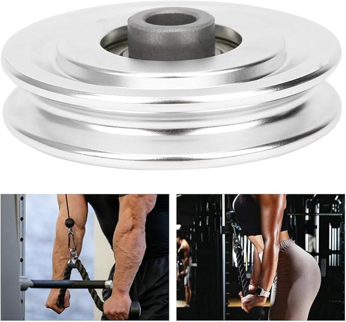Fitness Pulley, Aluminium Alloy Pulley Strength Training Exercise Hardware Fitness Equipment Accessories for Fitness Equipment Home Gym Commercial Person Exercise Strength