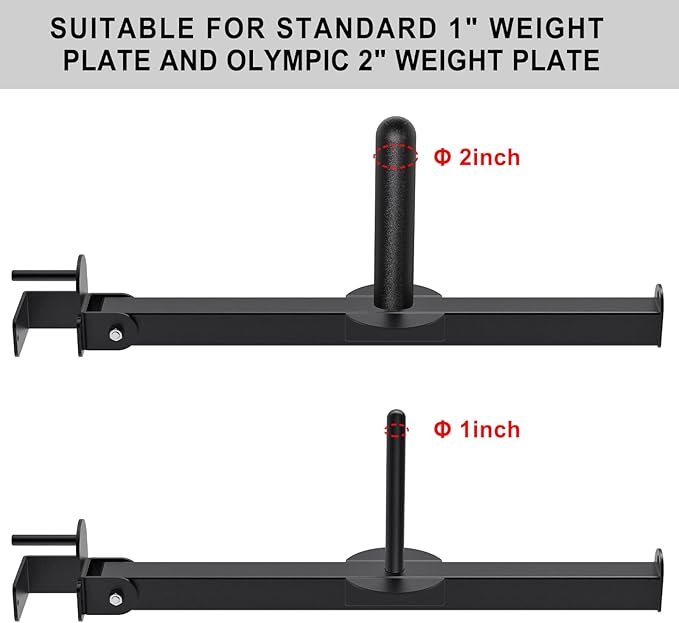 Belt Squat Attachment for 2" x 2" or 3" x 3" Power Rack with 5/8" or 1" Holes, Landmine Belt Squat Machine, Compatible with 1" & 2" Weight Plates, Home Gym Squat Rack Accessories