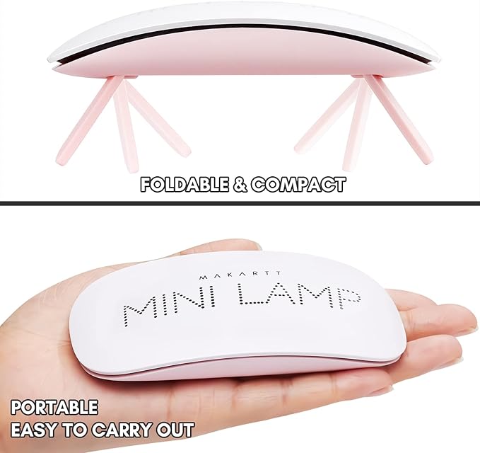 Makartt UV LED Nail Lamp: UV Light for Gel Nails, 6W Mini USB Portable Lamp Fast Drying Gel Polish Curing Light 60S Timer Dryer Manicure Salon Home DIY