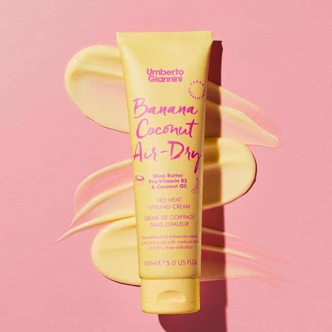 Curl Type 2 Styling Duo, Banana Coconut Air-Dry Cream (5Fl. Oz) & Curl Jelly Scrunching Jelly (6.7Fl. Oz), Hydrate and Define Wavy Hair
