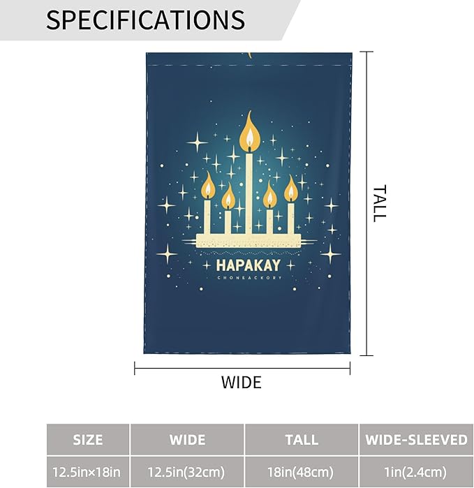 Hanukkah Garden Flag 12x18 In Double Sided Yard Flags Lawn Sign Decor No Flagstand