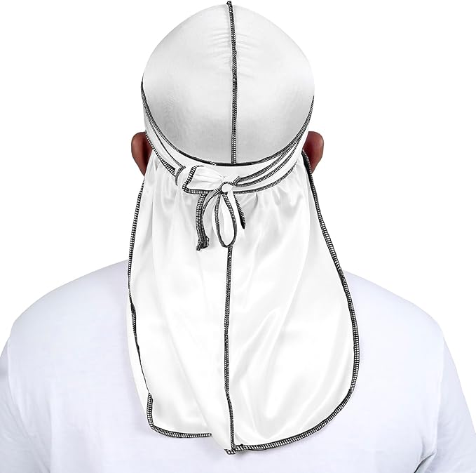 ForceWave 2 Pieces Silky Durag Pack for Men Women Waves, Premium Satin Deluxe Du-rag