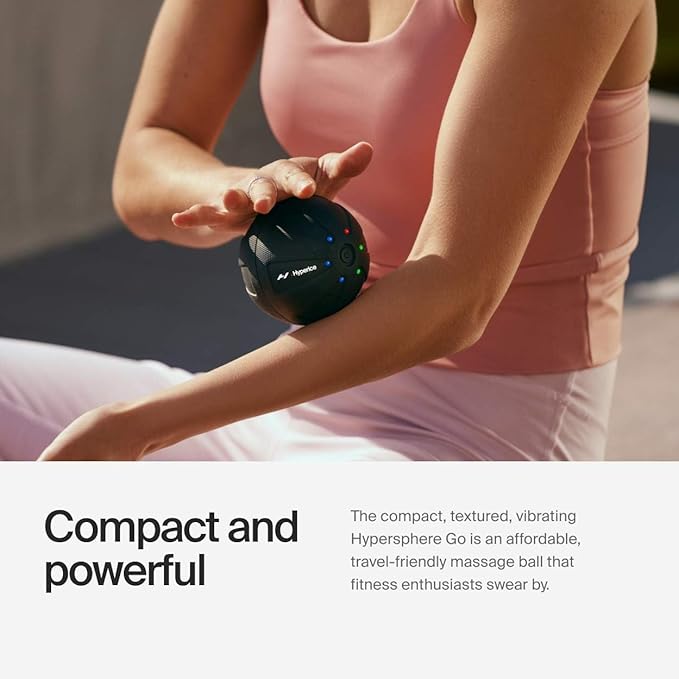Hyperice Hypersphere Go - Vibrating Massage Ball for Muscle Recovery, Myofascial Release and Soreness Relief - Portable Fitness Massager, Perfect for use at The Gym, or at Home - FSA and HSA