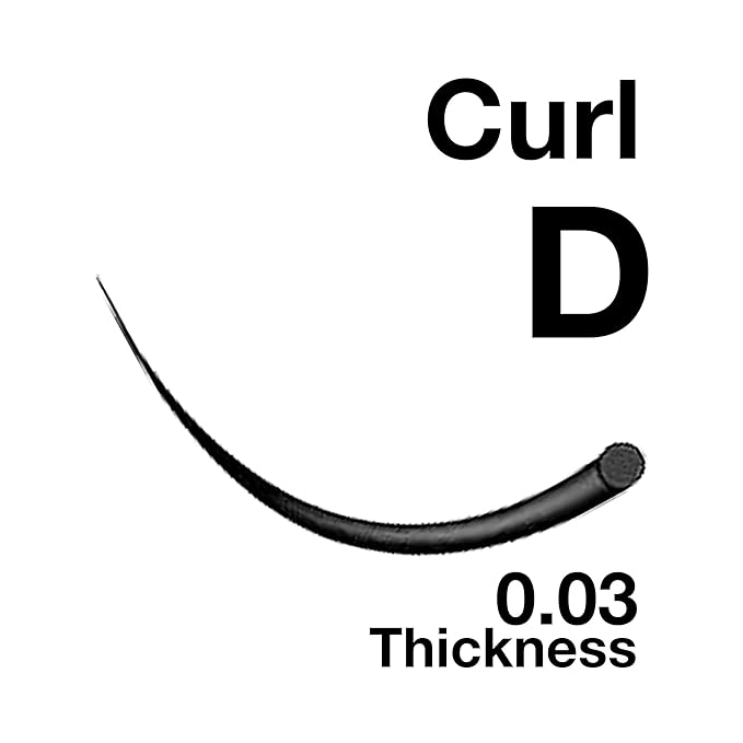 Lash Extension 0.03mm Thickness D Curl 15MM Length Fine Soft Light-Weight Volume Individual Eyelash For Easy Fan Eyelash Extensions, Flower Lashes, Self Fanning Eyelashes (15MM)