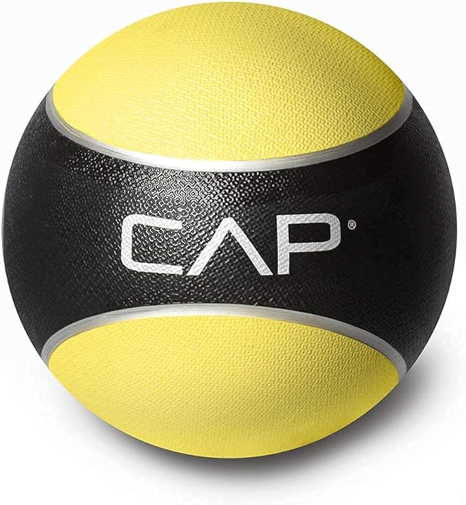 WF Athletic Supply Medicine & Exercise Ball - Durable Rubber & Consistent Weight Distribution; Comfort Textured Grip for Strength, Balance & Core Training, Multiple Choices Available