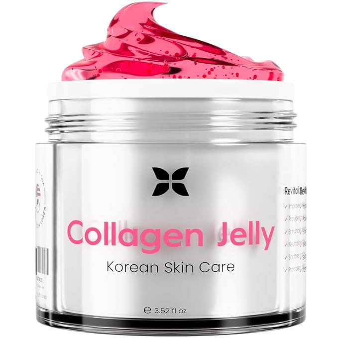 REVO Collagen Jelly 50mlâ Korean Anti-Aging Plumping Formula with Hydrolyzed Collagen, Niacinamide, Hyaluronic Acid & Vitamin C â Skincare for Glass Glow Skin, Wrinkle Repair & Even Tone