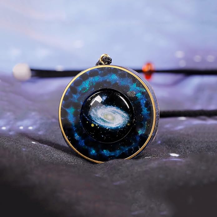 Day Day Up Orgonite Necklace - Sri Yantra Rotatable Pendant For Anti Stress Anxiety & Meditation - Malachite And Tiger Stone For Spiritual Healing & Positive Energy