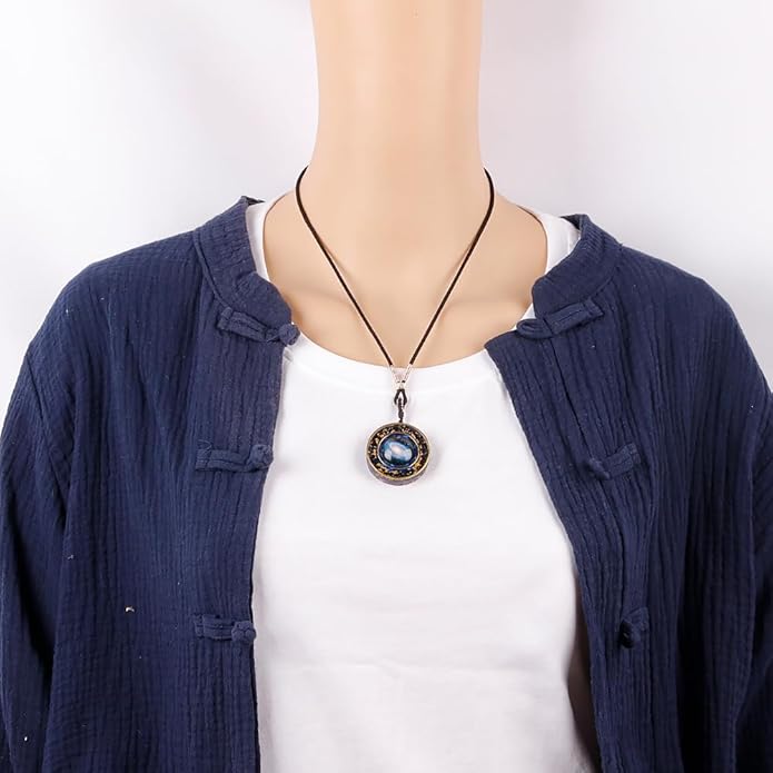 Day Day Up Orgonite Necklace - Sri Yantra Rotatable Pendant For Anti Stress Anxiety & Meditation - Malachite And Tiger Stone For Spiritual Healing & Positive Energy