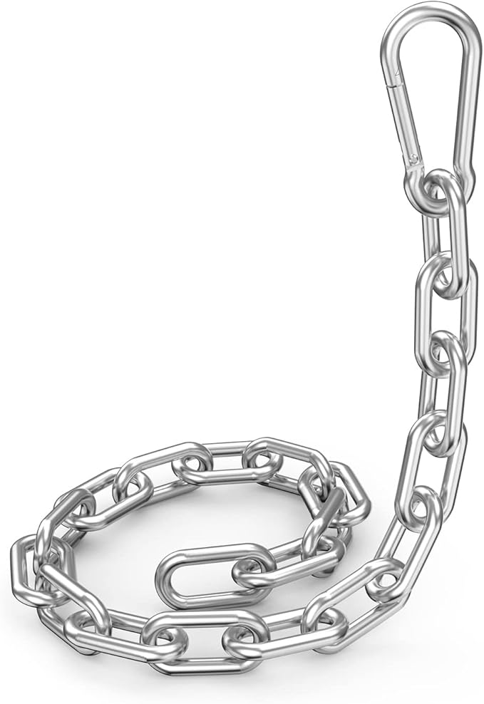 Fitness Chain, Weight Lifting Chains, Cable Machine Extension Chain, 304 Stainless Steel LAT Pull Cable Extension Weight Machine Chain, Curl Bar Chain for Home Gym