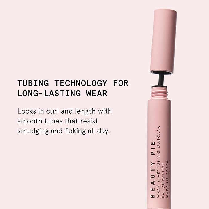 Beauty Pie Wrap Star Tubing Mascara, 0.27 fl oz – Classic Brown, Smudge‑Proof, Flake‑Proof Lengthening & Curling with Glossy Finish, Sensitive‑Eye Safe