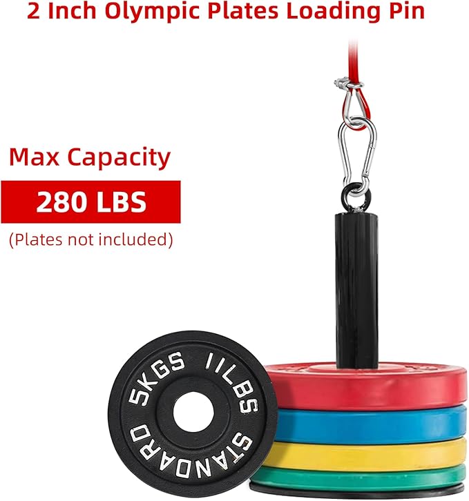 LFJ LAT Pull Down and Lift Weight Pulley System Cable Machine Pulley Attachment for Triceps Pull Down, Biceps Curl, Back, Forearm, Shoulder Home Gym Equipment