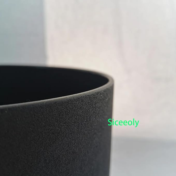 10 inch C Note Life of Flower Black Crystal Singing Bowl Root Chakra Meditation Sound Healing with Durable Carrying Case Suede Mallet Striker O-ring