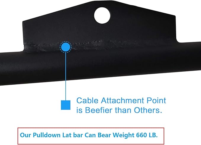 Lat Pulldown Attachments for Cable Machine, 29 Inch Wide Grip Lat Pull down Bar with Non-slip Handle, Lat Bar for Home Gym Tricep Bar Training (K Bar Length 29 Inch)