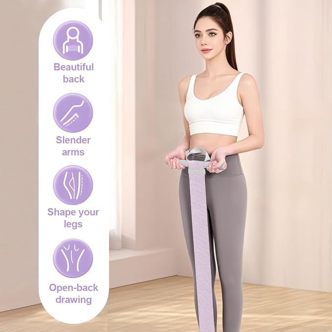 Fabric Resistance Band with Handles, Full-Body Excercise Elastic Bands with Massage Ball Set Pedal Resistance Band for Strength Training, Workout Equipment