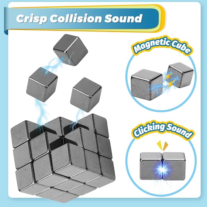 Fidget Balls Magnet Toy for Adults, Square Black Magnetic Stones, Magnet Hand Roller, Magnetic Rocks for Office, Cool Magnetic Gadget Sciencce Kit, Age 15+ (28PCS)