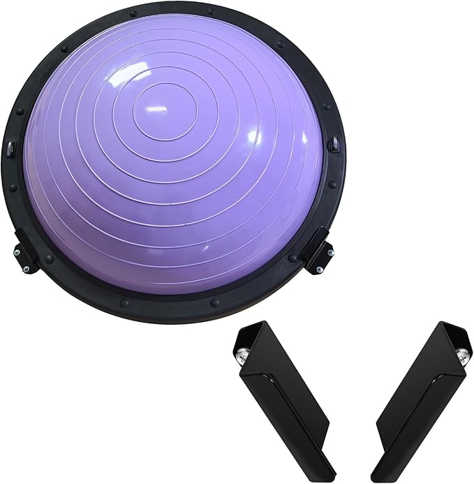 Balance Ball Holder Wall mount,Half Exercise Ball Storage Bracket for Strength Fitness Ball,Yoga Stability Ball Rack Organizer for Home Gym Workouts