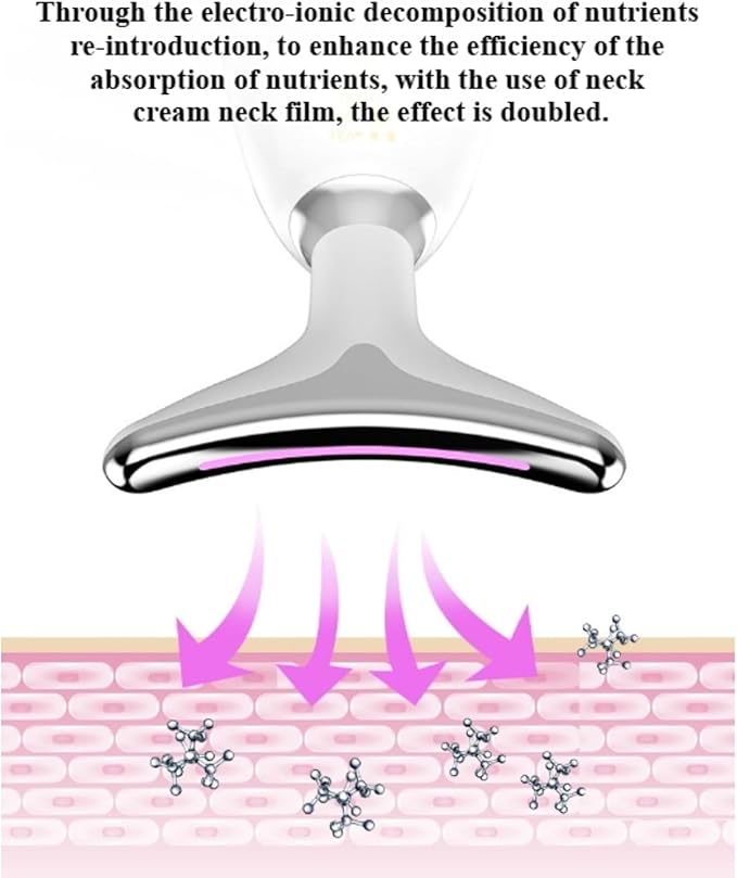 Face Neck Tool for Skin Care, Electric Neck Face Lifting Device for Wrinkle Removal (White)
