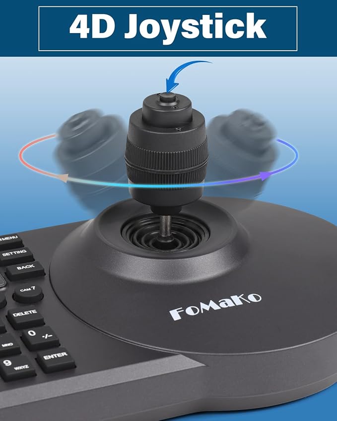FoMaKo NDI PTZ Camera (NDI 6 & NDI HX3 Certified), AI Auto-Tracking Gen 3, 20X Optical Zoom PoE HDMI PTZ Camera for Church Worship, PTZ Controller, (PTZ Bundle KN20Ax2+KC608) BN202