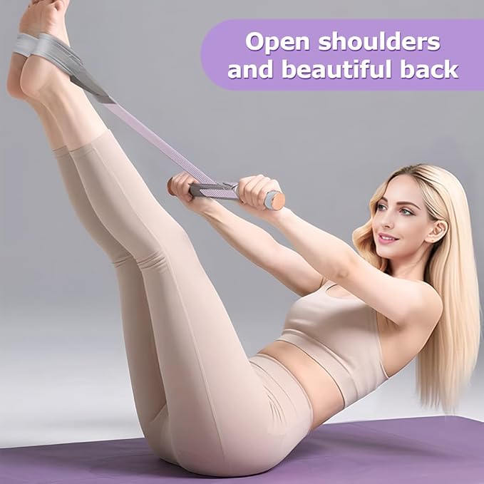 Fabric Resistance Band with Handles, Full-Body Excercise Elastic Bands with Massage Ball Set Pedal Resistance Band for Strength Training, Workout Equipment