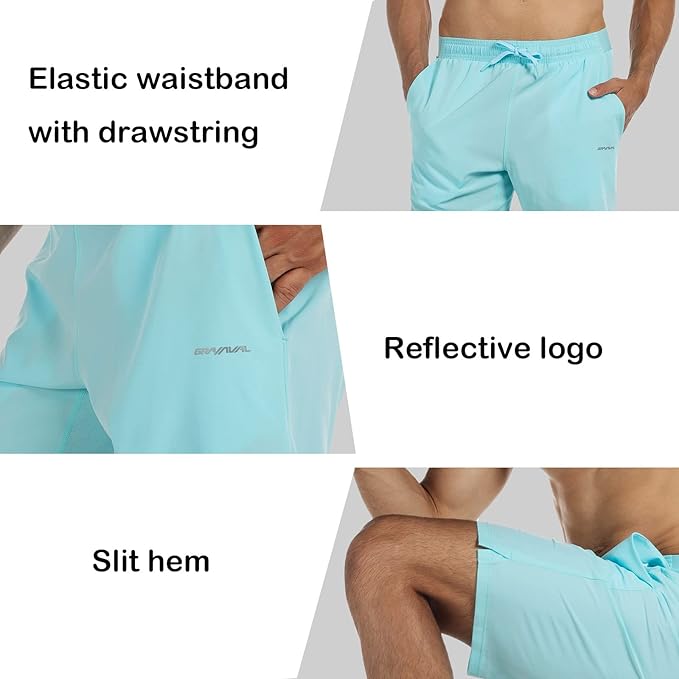 Men's Running Shorts 6" Quick Dry Gym Athletic Workout Shorts for Men with Pockets