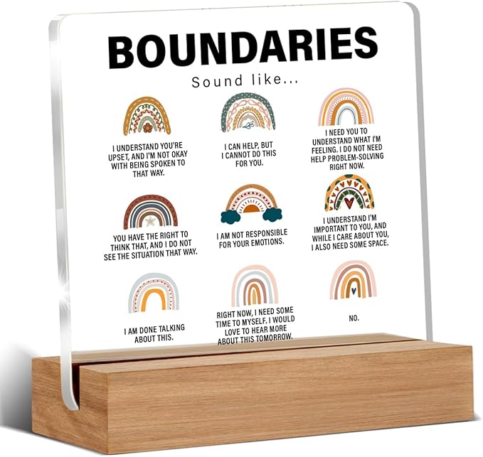 Mental Health Therapy Office Decor, Therapist Gifts, Emotion Feelings Acrylic Sign, Desk Decor for School Counselor Therapist Office Cubicle Classroom