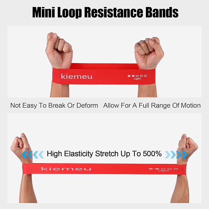 Mini Loop Resistance Bands for Working Out Legs, Elastic Stretch Bands for Exercise Loop Bands, Rubber Exercise Bands for Physical Therapy and Rehab, 6 cm Upgraded Version