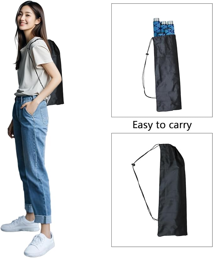 The Huang Yunming yoga stick is made of sturdy steel that is 5 feet high and an adjustable stretching stick, providing flexibility, agility, and balance. Multi functional fitness stick with 5 steel pipes