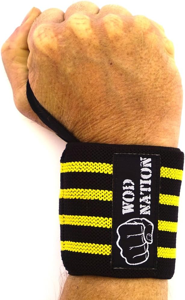 WOD Nation Wrist Wraps for Weightlifting & Strength Training – Professional Gym Straps w/Thumb Loop for Men & Women
