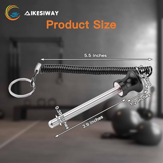 Universal Magnetic Weight Stack Pin with Pull Rope - Heavy Duty Gym Pin for Weight Stack Machines | Commercial & Home Gym Accessories | Replacement Weight Pins for Strength Training Equipment