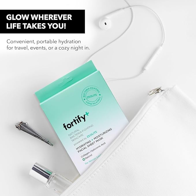 Fortify Skincare Face Mask - Hyaluronic Acid & Aloe - Dermatologist Tested, Ultra Hydrating, Anti-Aging, Pore Minimizing - 3-in-1: Detox - Treat- Boost - Clean Beauty, Korean Skin Care, 20 Sheet Masks