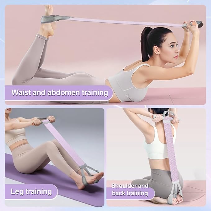 Fabric Resistance Band with Handles, Full-Body Excercise Elastic Bands with Massage Ball Set Pedal Resistance Band for Strength Training, Workout Equipment