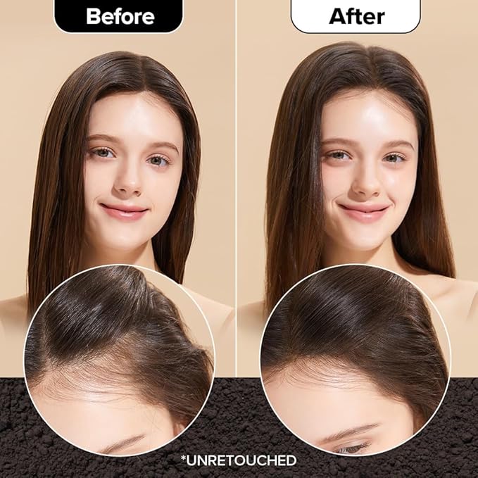 I DEW CARE Tap Secret Dry Shampoo Powder with Biotin - Tap Secret Dark Brown Duo Set | Strengthening & Volumizing, Refillable, Travel size, Non-aerosol, Brunette, Korean Ginseng, 0.24 Oz * 2ea