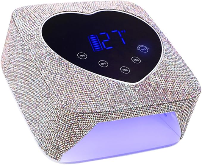 Cordless Gel Nail Lamp, Rechargeable UV LED Nail Dryer for Gel Polish with LCD Display, Auto Sensor and 5 Timer Settings Professional Gel Curing Light for All Gel Nail Polish, Manicure Tools