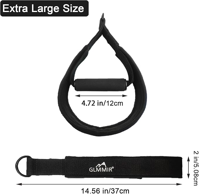 Pilates Double Loop Straps for Pilates Reformer, Fitness Metal D Ring Straps Handle, Pilate Accessories Yoga Wristbands Exercise Straps for Gym Home Workout 2PCS
