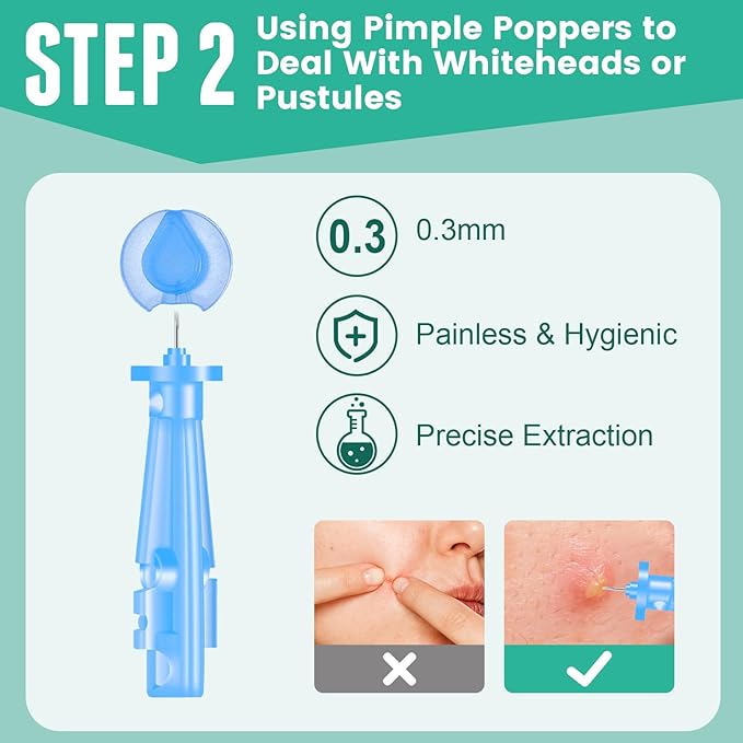 3-Step Microdart Pimple Patches Set – 83 Count, including 9 Microdarts Pimple Patches, 50 Pimple Poppers, and 24 Hydrocolloid Patches