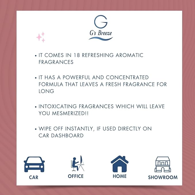 G's Breeze Smart Aroma Diffuser with 60ml Floral Dream Scent Refill - Bluetooth & Wi-Fi App Control - LED Lighting & Adjustable Intensity - Long-Lasting Elegant Floral Fragrance for Home or Office