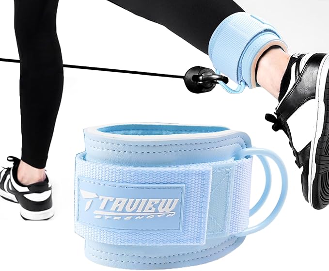 TAVIEW Ankle Straps Cable Machine Attachment for Gym - Cable Kickback Ankle Straps - Padded Ankle Cuffs for Glute Kickbacks and Leg Workouts