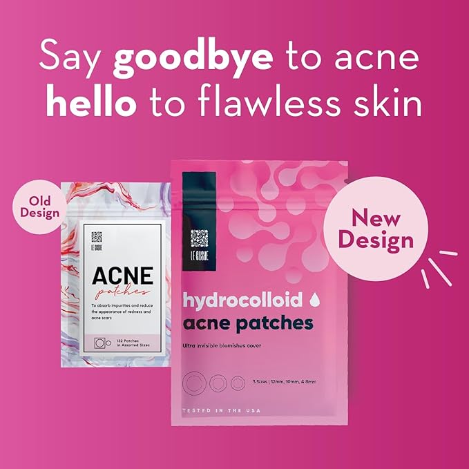 grace & stella Pimple Patches for Face (132 dots) - Hydrocolloid Acne Patch for Zits and Blemishes - Invisible Blemish Patches for Face - Spot Cover Stickers