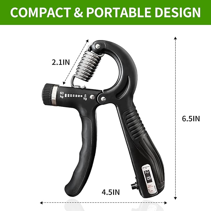 Hand Grip Strengthener, Grip Strength Trainer, 22-132 Lbs Adjustable Resistance Forearm Exerciser Workout for Rehabilitation Athletes Climbers Musicians