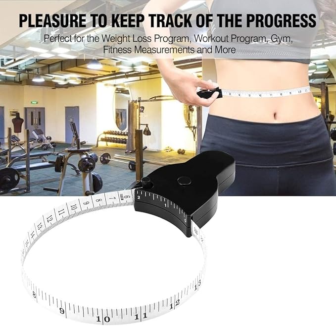 3PCS Body Measure Tape 60 inch (150cm), Automatic Telescopic Fat Measure for Body Measurement & Weight Loss to Track Weight Loss Muscle Gain by One Hand